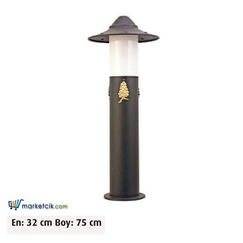 Ayaz 75x32 Bollard Park Bahçe Aydınlatma Çim Direği