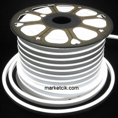 Ayaz İç ve Dış Mekan Fiş Aparatlı Neon Led Hortum Beyaz Işık