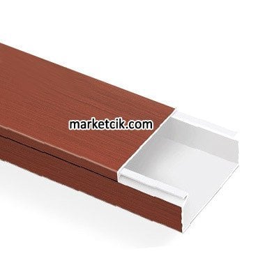 Mutlusan Ahşap Sidem Serisi Merbau Renk 25x25 mm Yapışkanlı Kablo Kanalı