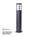 Ayaz 70x12 Bollard Park Bahçe Aydınlatma Çim Direği