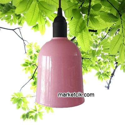 Marketcik Yuvarlak Pembe Renk Park Bahçe Ağaç Feneri Işığı