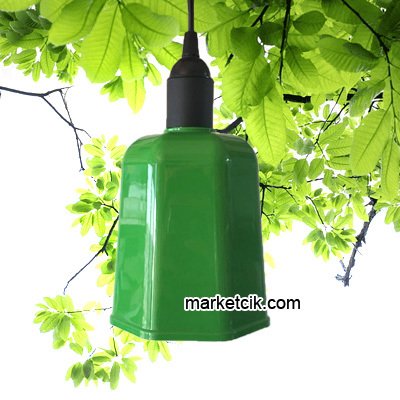 Marketcik 6 Köşeli Yeşil Renk Park Bahçe Ağaç Feneri Işığı
