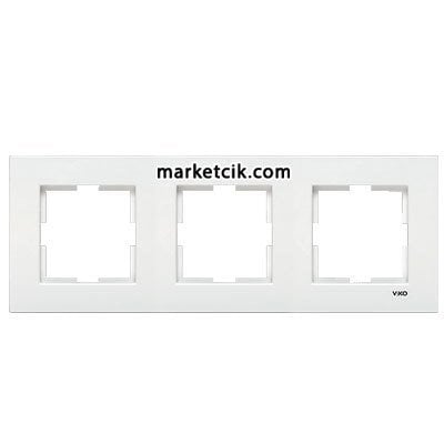 Viko by Panasonic Karre Krem Yatay Üçlü Çerçeve