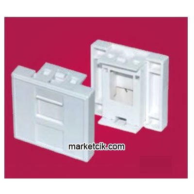 Mutlusan 45x45 Keystone Jack Panjurlu Data Priz Kapağı