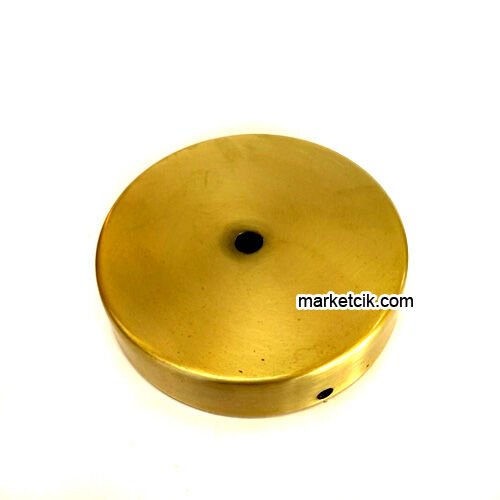 Marketcik Seramik Vazo Masa Lambası İçin Açık Sarı Eskitme Metal Tabanlık 12-15-20 cm