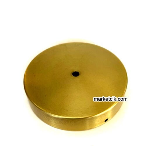Marketcik Seramik Vazo Masa Lambası İçin Açık Sarı Eskitme Metal Tabanlık 12-15-20 cm