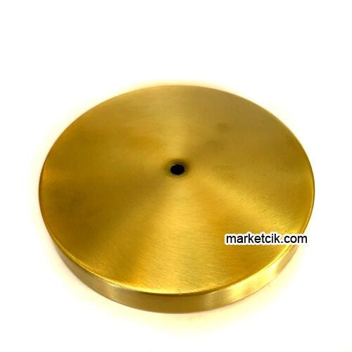 Marketcik Seramik Vazo Masa Lambası İçin Açık Sarı Eskitme Metal Tabanlık 12-15-20 cm