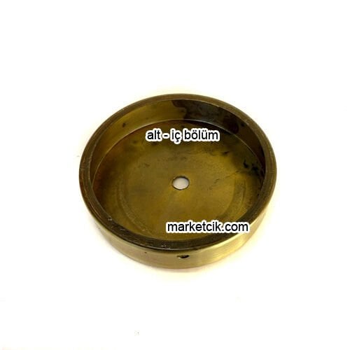 Marketcik Seramik Vazo Masa Lambası İçin Açık Sarı Eskitme Metal Tabanlık 12-15-20 cm