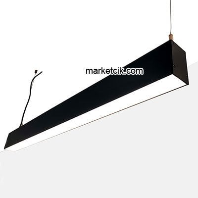 1.50 metre 48 Watt Beyaz Işık Linear Led Aydınlatma, Mimari Led Aydınlatma Tavana Sıfır Montaj - Beyaz Kasa