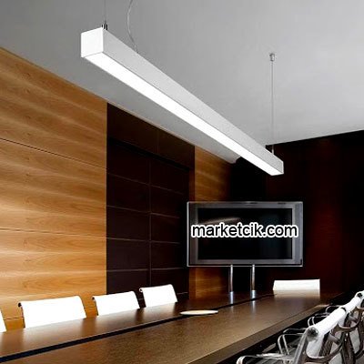 1.50 metre 48 Watt Beyaz Işık Linear Led Aydınlatma, Mimari Led Aydınlatma Tavana Sıfır Montaj - Beyaz Kasa
