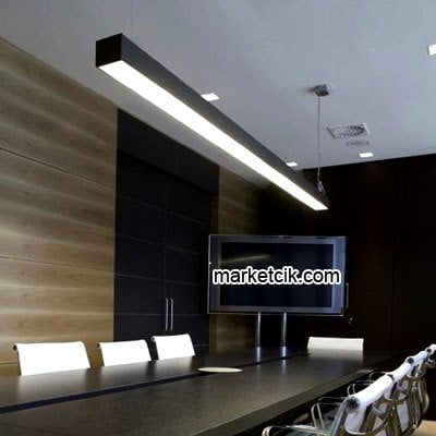 1.50 metre 48 Watt Beyaz Işık Linear Led Aydınlatma, Mimari Led Aydınlatma Tavana Sıfır Montaj - Beyaz Kasa