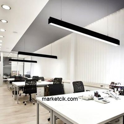 1.50 metre 48 Watt Beyaz Işık Linear Led Aydınlatma, Mimari Led Aydınlatma Tavana Sıfır Montaj - Beyaz Kasa