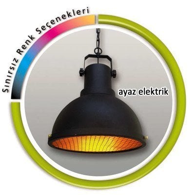 Marketcik Dekoratif Siyah Tel Kafesli Retro Sarkıt Avize, Tekli Modern Avize