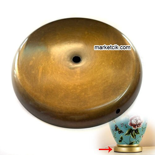 Vazo, Çini Aydınlatma Masa Lambası İçin Eskitme Metal Taban 16-14cm