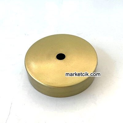 Avize, Abajur İçin Yuvarlak Eskitme Sarısı Metal Rozans 8 cm