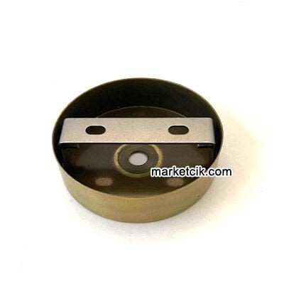 Avize, Abajur İçin Yuvarlak Eskitme Sarısı Metal Rozans 8 cm