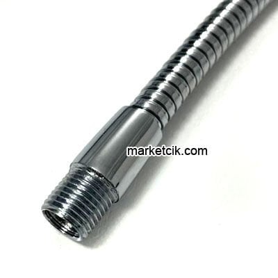 İthal Kıvrımlı Spiral Aplik ve Masa Lambası Borusu 8 mm Parlak Krom Demir