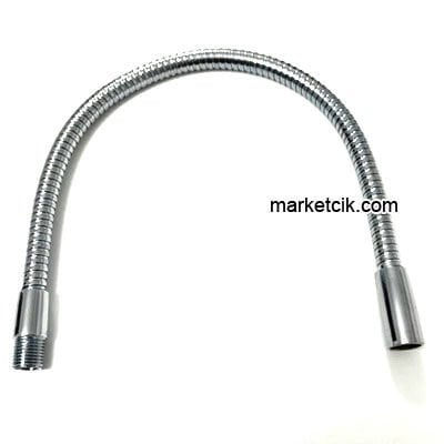 İthal Kıvrımlı Spiral Aplik ve Masa Lambası Borusu 8 mm Parlak Krom Demir
