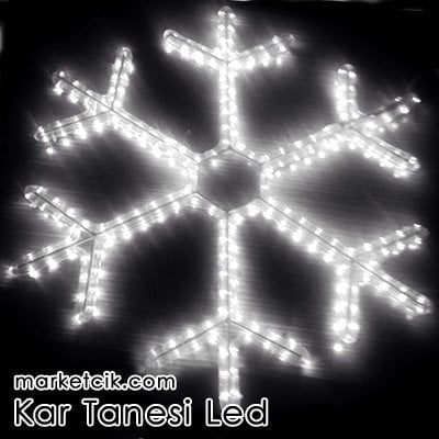 35 cm ve 50 cm Led Kartanesi Yılbaşı Süslemesi, Dekoratif Led Yılbaşı Aydınlatma, Beyaz Işık
