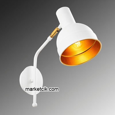 Marketcik Dekoratif Beyaz Retro Duvar Aplik