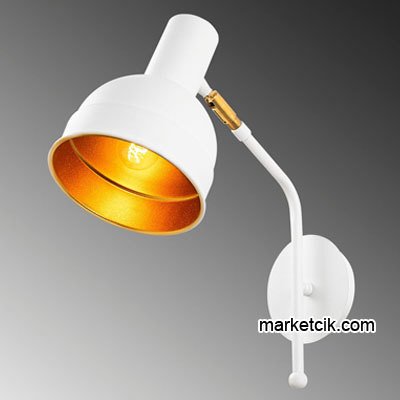 Marketcik Dekoratif Beyaz Retro Duvar Aplik