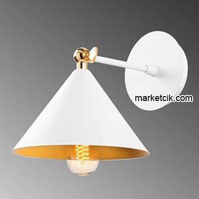Marketcik Dekoratif Beyaz Retro Duvar Aplik