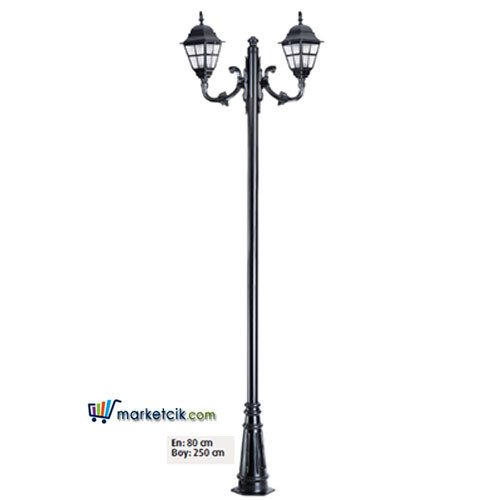 Ayaz 250x80 ABS Çıtalı Fenerli Park Bahçe Aydınlatma Direği