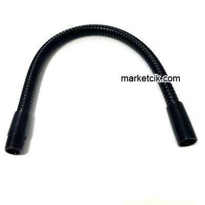 İthal Kıvrımlı Spiral Aplik ve Masa Lambası Borusu 8 mm Siyah Demir 25-30 cm