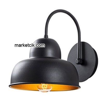 Marketcik Dekoratif Siyah Retro Duvar Aplik