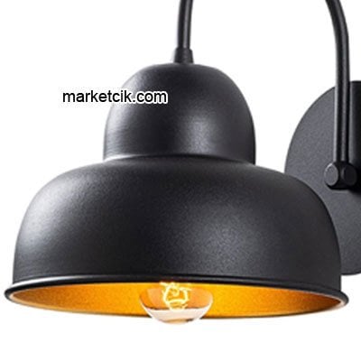 Marketcik Dekoratif Siyah Retro Duvar Aplik