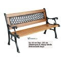 Ayaz 130x60 Alüminyum Döküm Ayaklı Ahşap Park Bahçe Oturma Bankları