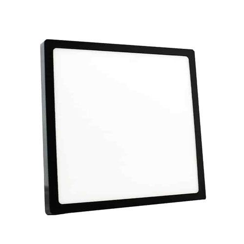 Sıva Üstü Siyah Kasa 24 Watt Kare Led Panel Armatür Beyaz Işık