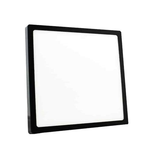 Sıva Üstü Siyah Kasa 24 Watt Kare Led Panel Armatür Beyaz Işık