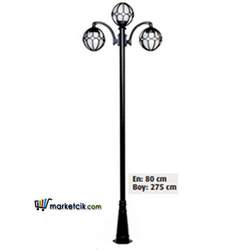 Ayaz 275x80 20 lik Lale Meridyenli Park Bahçe Aydınlatma Direği
