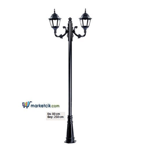 Ayaz 250x80 ABS Altıgen Fenerli Park Bahçe Aydınlatma Direği