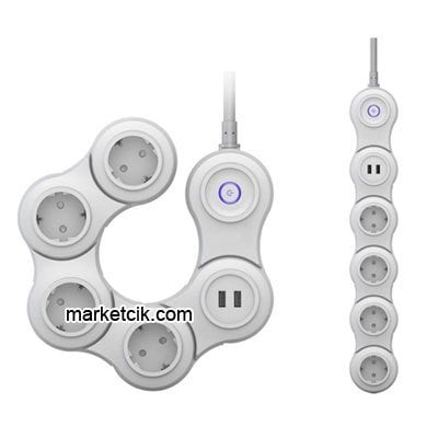 Cata CT-3001 Kobra Akım Korumalı 4lü 2usb Girişli Hareketli Grup Priz