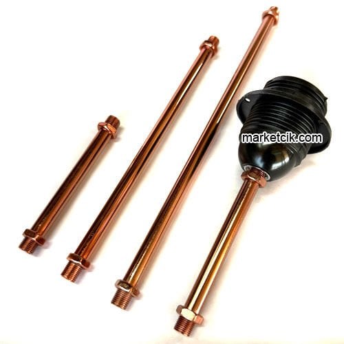 Bakır Avize Masa Lambası Uzatma Borusu Tij 10-20-25-30 cm