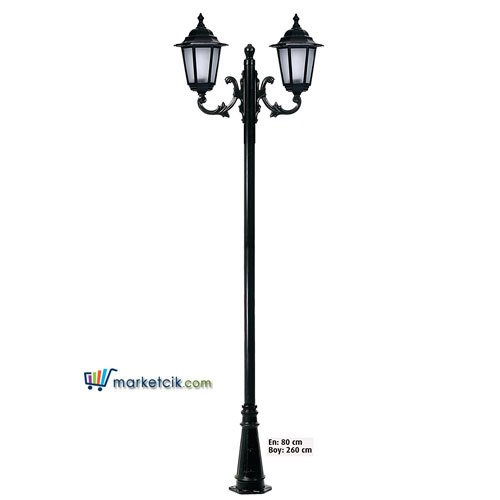 Ayaz 260x80 Alüminyum Altıgen Fener Park Bahçe Aydınlatma Direği