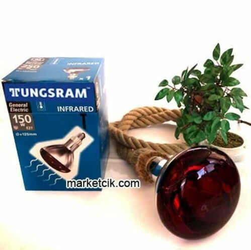 General-Tungsram 150 Watt İnfrared Isıtan Lamba-Ampul, Kırmızı Işık