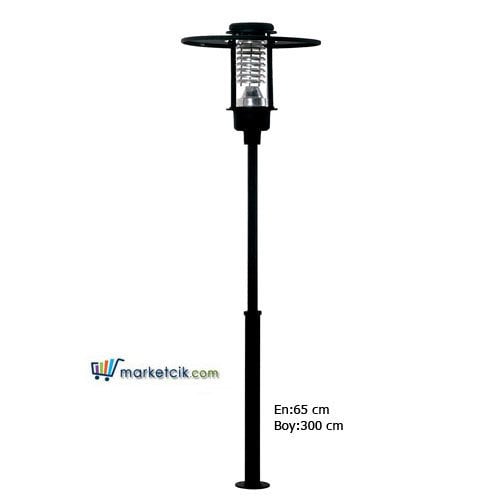 Ayaz 300x65 Uzaylı Model Metal Sokak Park Bahçe Aydınlatma Direği