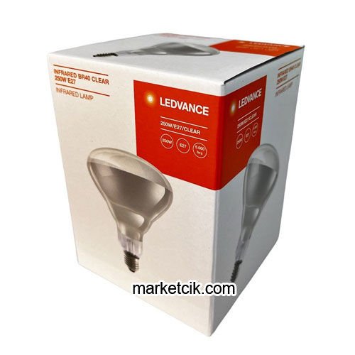 Ledvence-Osram 250 Watt İnfrared Isıtan Lamba-Ampul, Şeffaf Işık