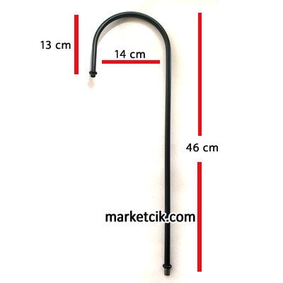 Siyah Metal Masa Lambası Yapımı İçin 9Luk Baston Boru