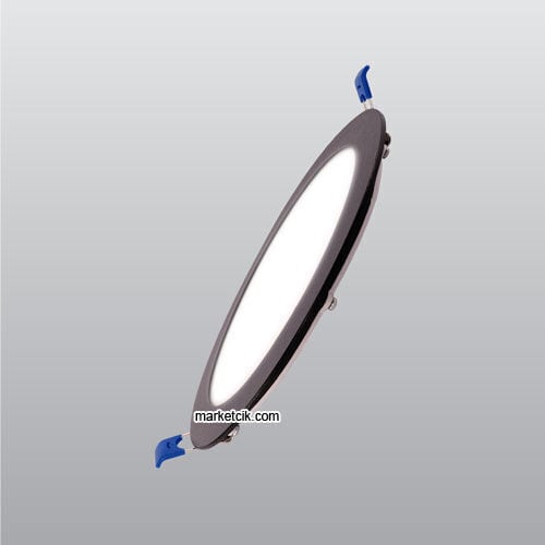 Ack 9 Watt Sıva Altı Yuvarlak Siyah Kasa Led Panel Armatür