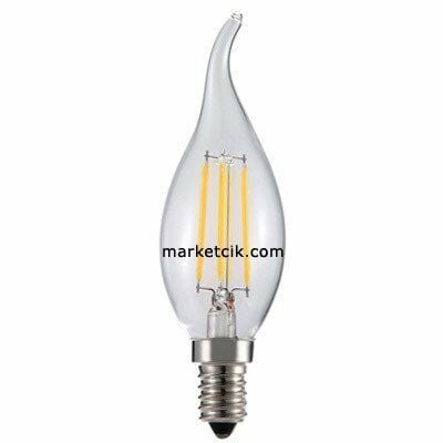Cata CT-4064 7 Watt E14 Şeffaf Burgulu Led Avize Ampul Günışığı Işık