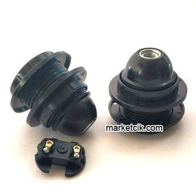 Marketcik E27 Siyah 2 Halkalı İtalyan Avize Duy