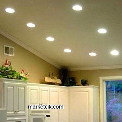 Ack 9 Watt Sıva Altı Yuvarlak Siyah Kasa Led Panel Armatür