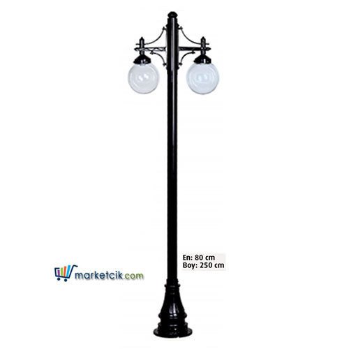 Ayaz 250x80 25 lik Akrilik Gloplu Park Bahçe Aydınlatma Direği