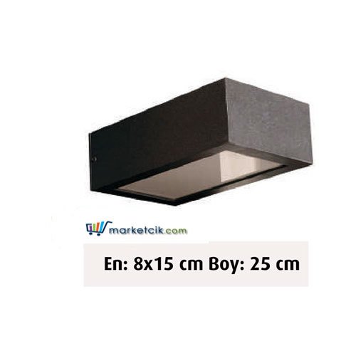 Ayaz 25x15 Bollard Park Bahçe Aydınlatma Duvar Apliği
