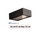 Ayaz 25x15 Bollard Park Bahçe Aydınlatma Duvar Apliği