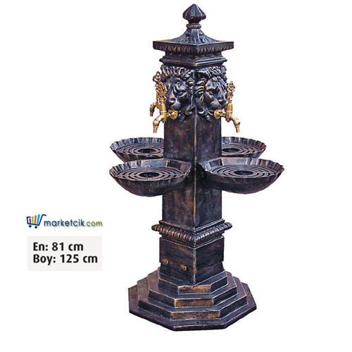 Ayaz 125x81 Alüminyum Döküm 4 Musluklu Park Bahçe Çeşmesi